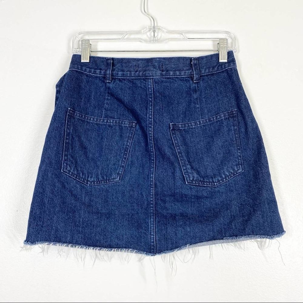 MADEWELL Raw Hem Wrap Mini Skirt Denim Jean 2 - Picture 6 of 6